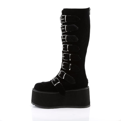 Demonia Cult Value | "Damned-318" Boots - Black Velvet