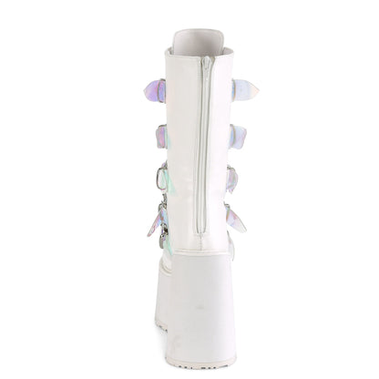 Demonia Cult Exclusive | "Swing-230" Boots - White Vegan Leather