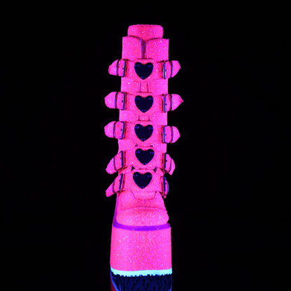 Demonia Cult Classic | "Swing-230G" Boots - Pink Glitter