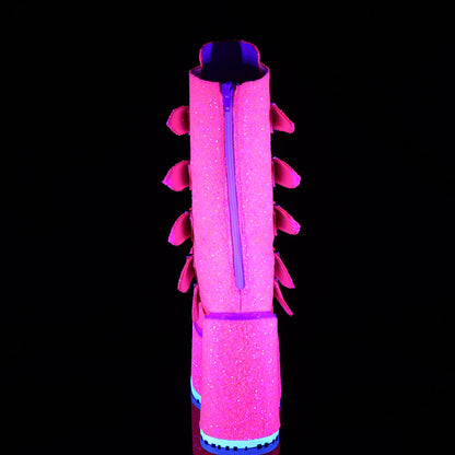 Demonia Cult Classic | "Swing-230G" Boots - Pink Glitter
