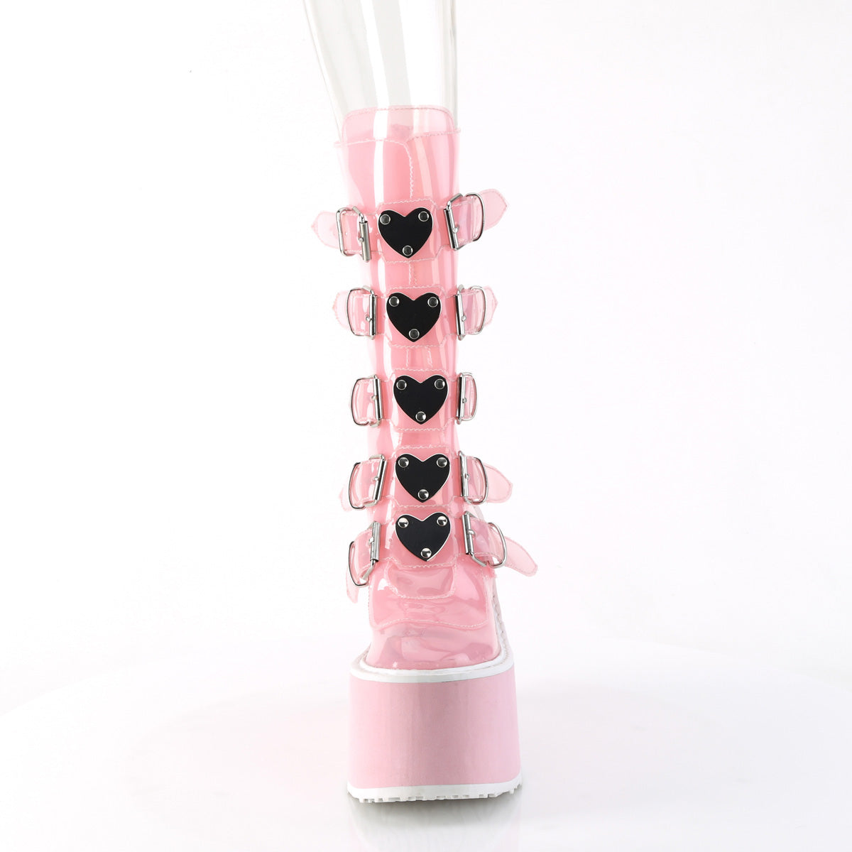 Demonia Cult Quality | "Swing-230C" Boots - Baby Pink TPU