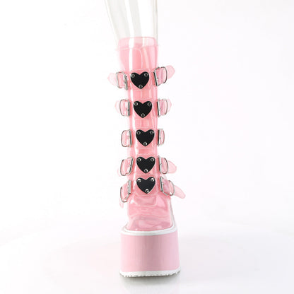 Demonia Cult Quality | "Swing-230C" Boots - Baby Pink TPU