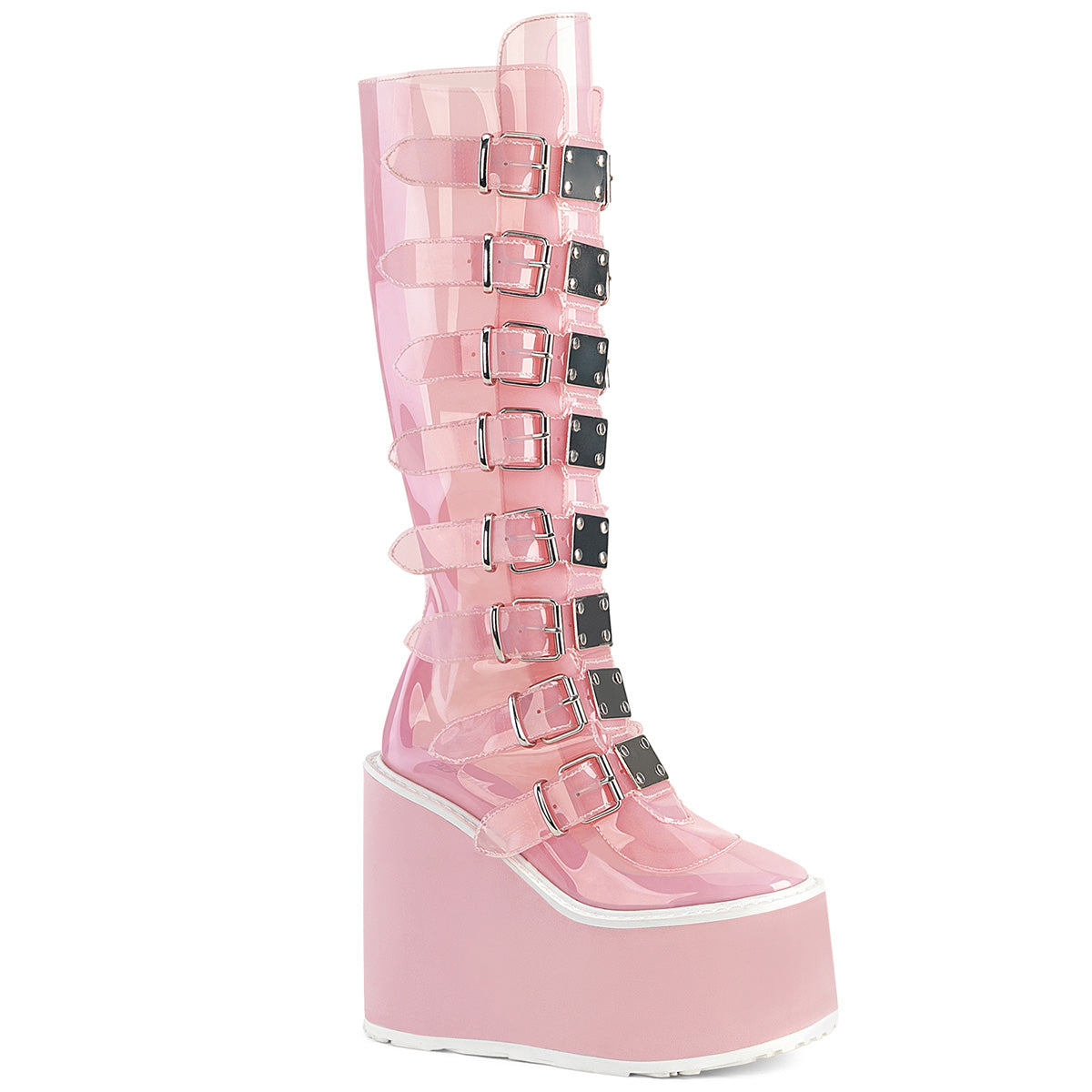 Demonia Cult Exclusive | "Swing-815C" Boots - Baby Pink TPU