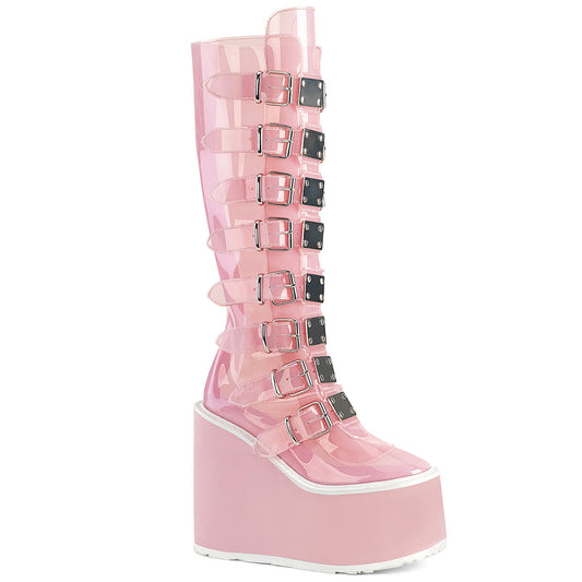 Demonia Cult Exclusive | "Swing-815C" Boots - Baby Pink TPU