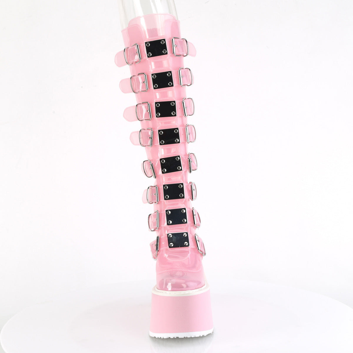 Demonia Cult Exclusive | "Swing-815C" Boots - Baby Pink TPU