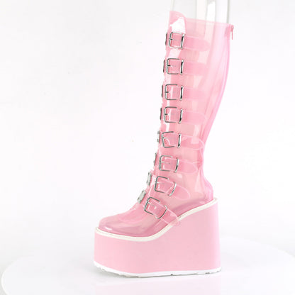 Demonia Cult Exclusive | "Swing-815C" Boots - Baby Pink TPU
