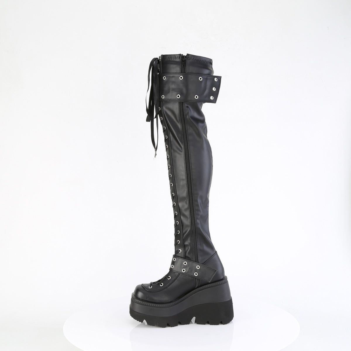 Demonia Cult Essential | "Shaker-325" Boots - Black Vegan Leather