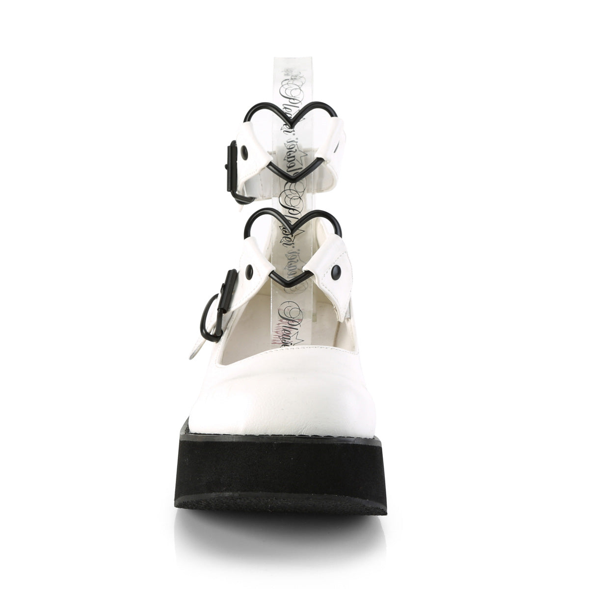 Demonia Cult Great Value | "Sprite-02" Platforms - White Vegan Leather