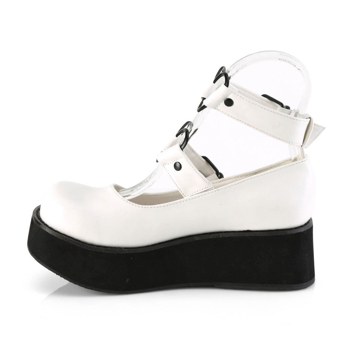 Demonia Cult Great Value | "Sprite-02" Platforms - White Vegan Leather