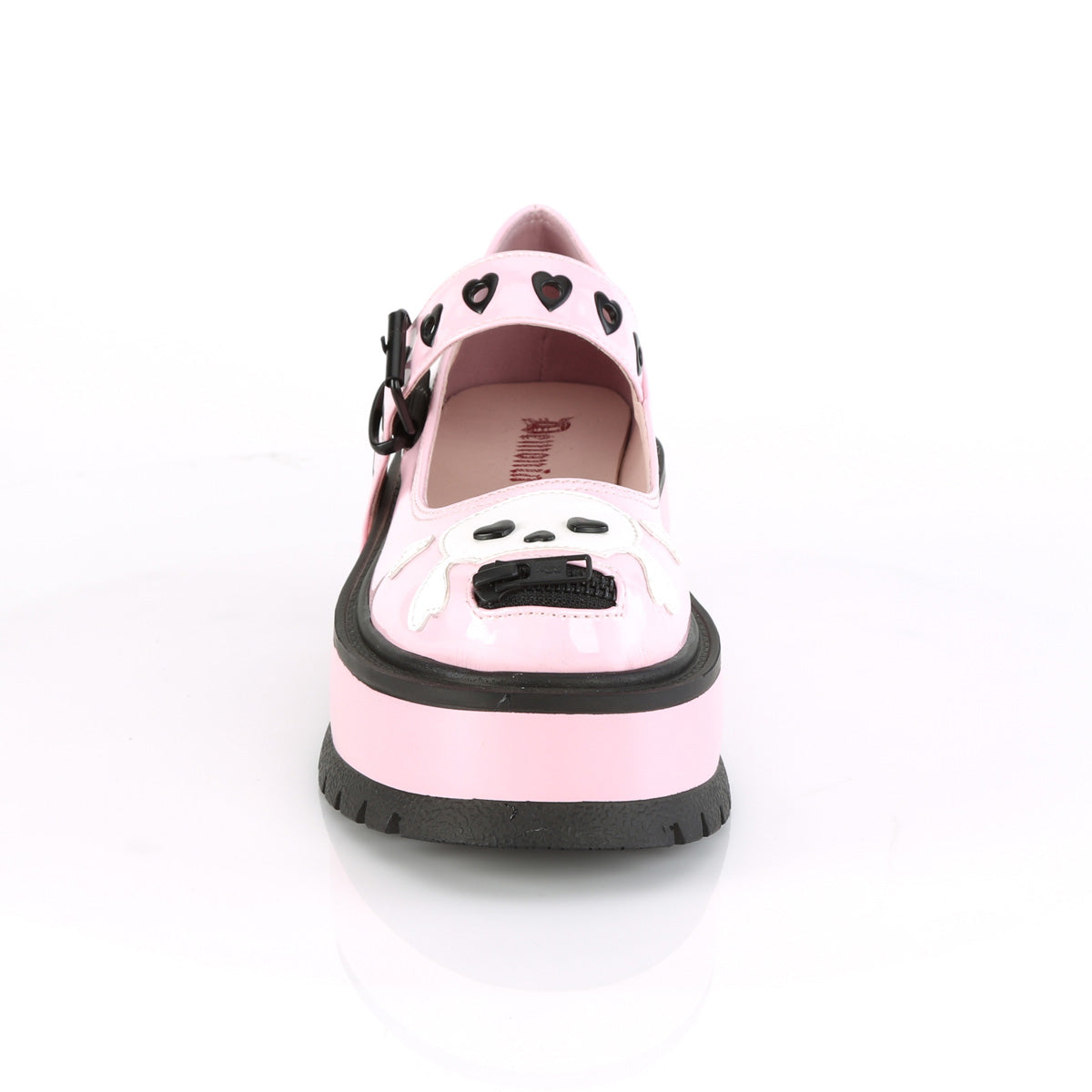 Demonia Cult Signature | "Slacker-27" Platforms - Baby Pink Hologram