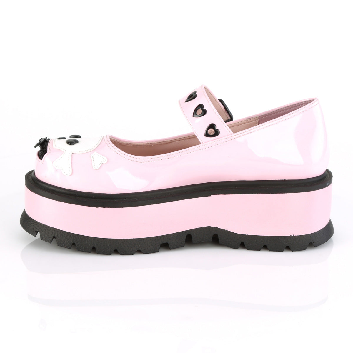 Demonia Cult Signature | "Slacker-27" Platforms - Baby Pink Hologram