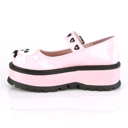 Demonia Cult Signature | "Slacker-27" Platforms - Baby Pink Hologram