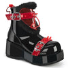 Black Patent-Red PVC