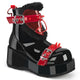 Black Patent-Red PVC