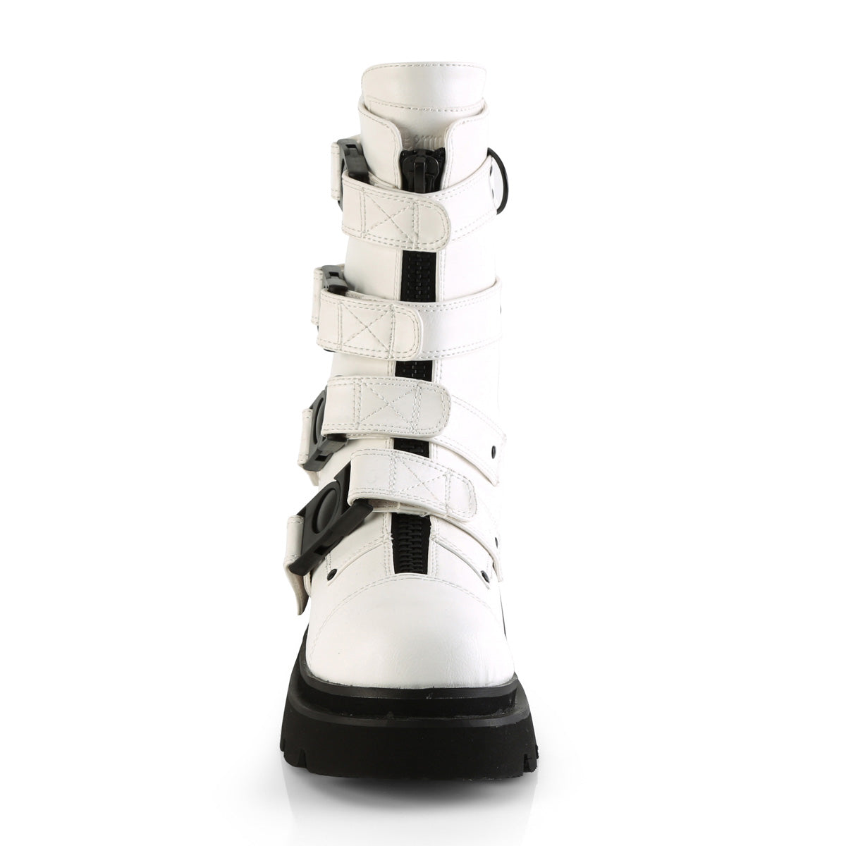 Demonia Cult Essential | "Renegade-55" Boots - White Vegan Leather