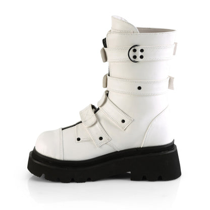 Demonia Cult Essential | "Renegade-55" Boots - White Vegan Leather
