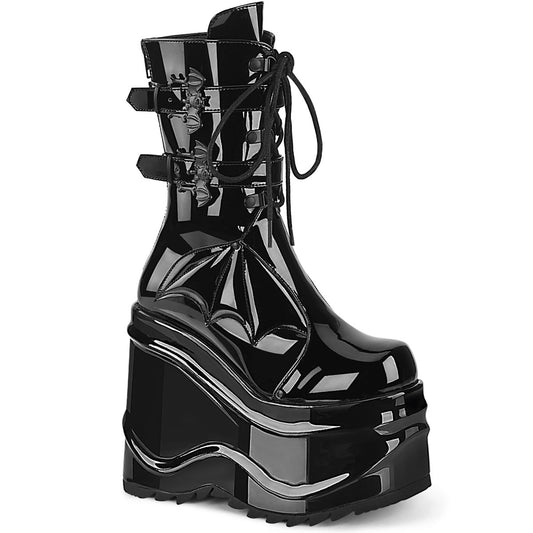 Demonia Cult Value | "Wave-150" Boots - Black Patent