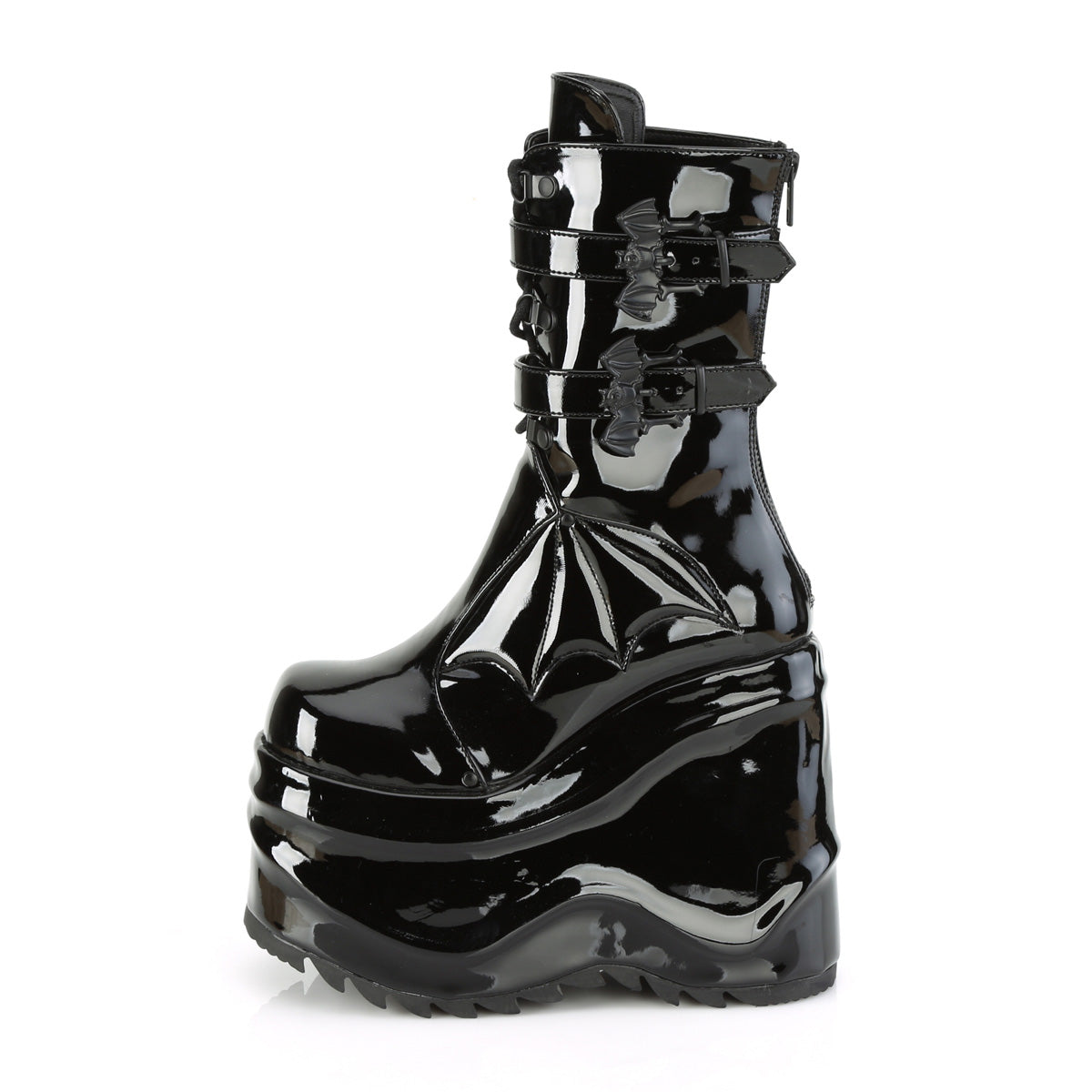 Demonia Cult Value | "Wave-150" Boots - Black Patent