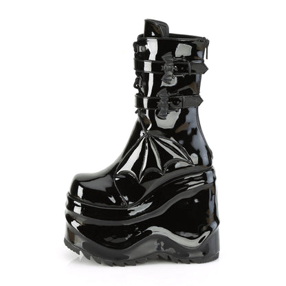 Demonia Cult Value | "Wave-150" Boots - Black Patent