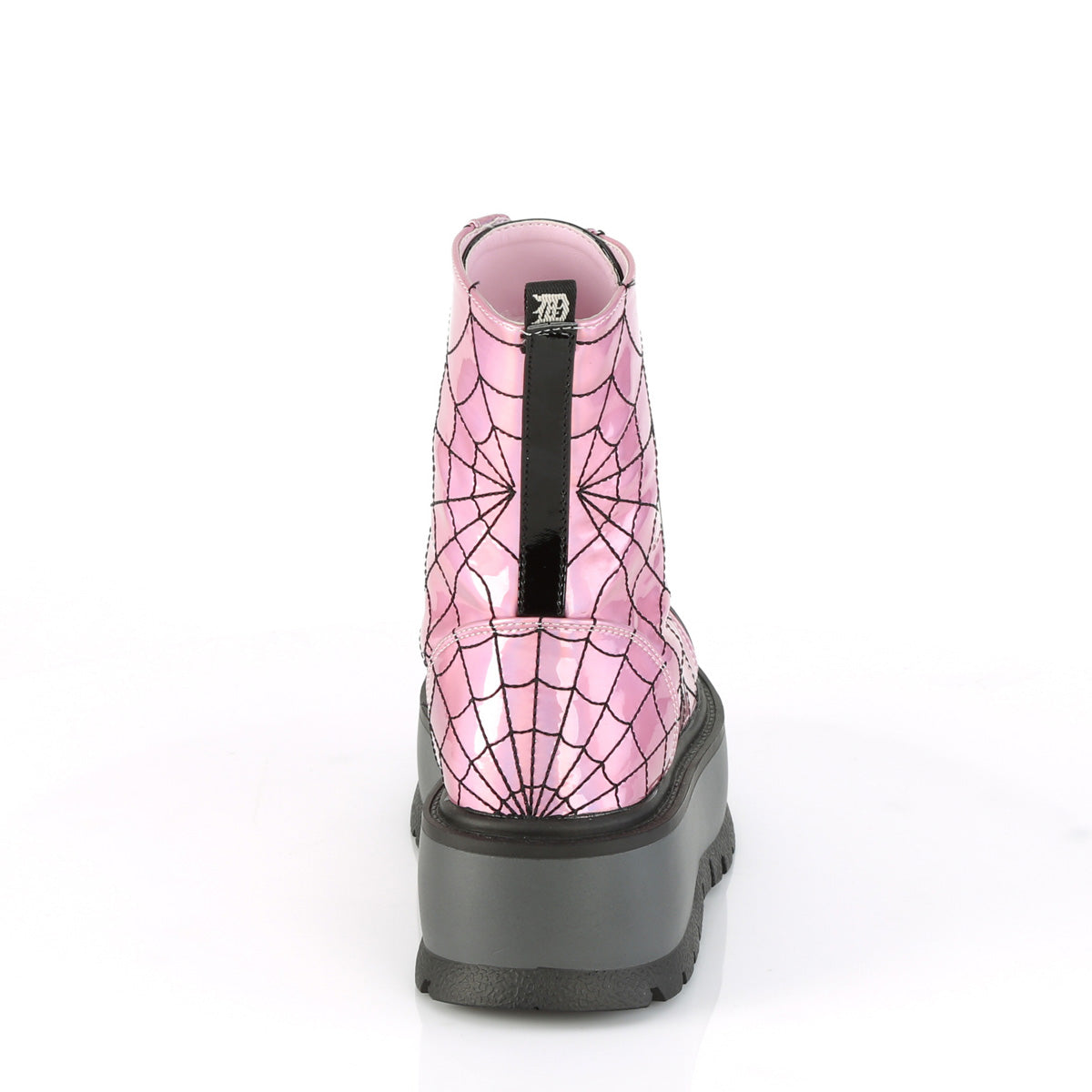 Demonia Cult Exclusive | "Slacker-88" Boots - Pink Hologram-Black Patent