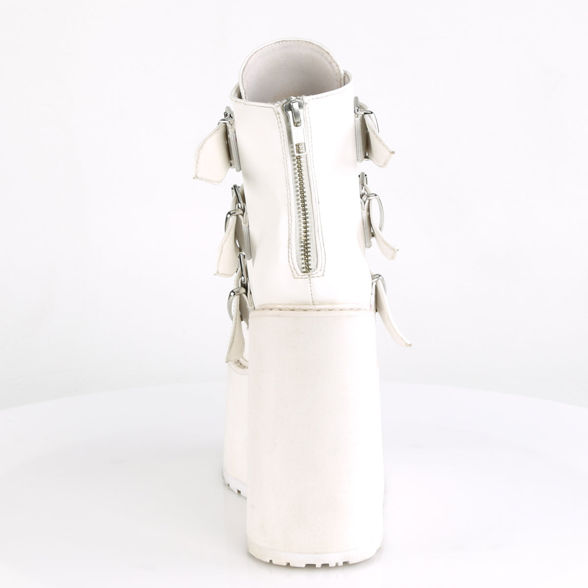 Demonia Cult Signature | "Swing-105" Boots - White Vegan Leather