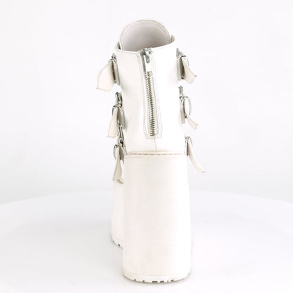 Demonia Cult Signature | "Swing-105" Boots - White Vegan Leather