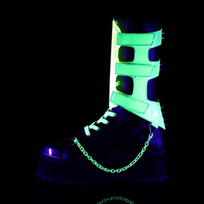 Demonia Cult Exclusive | "Gravedigger-255" Boots - Black Vegan Leather