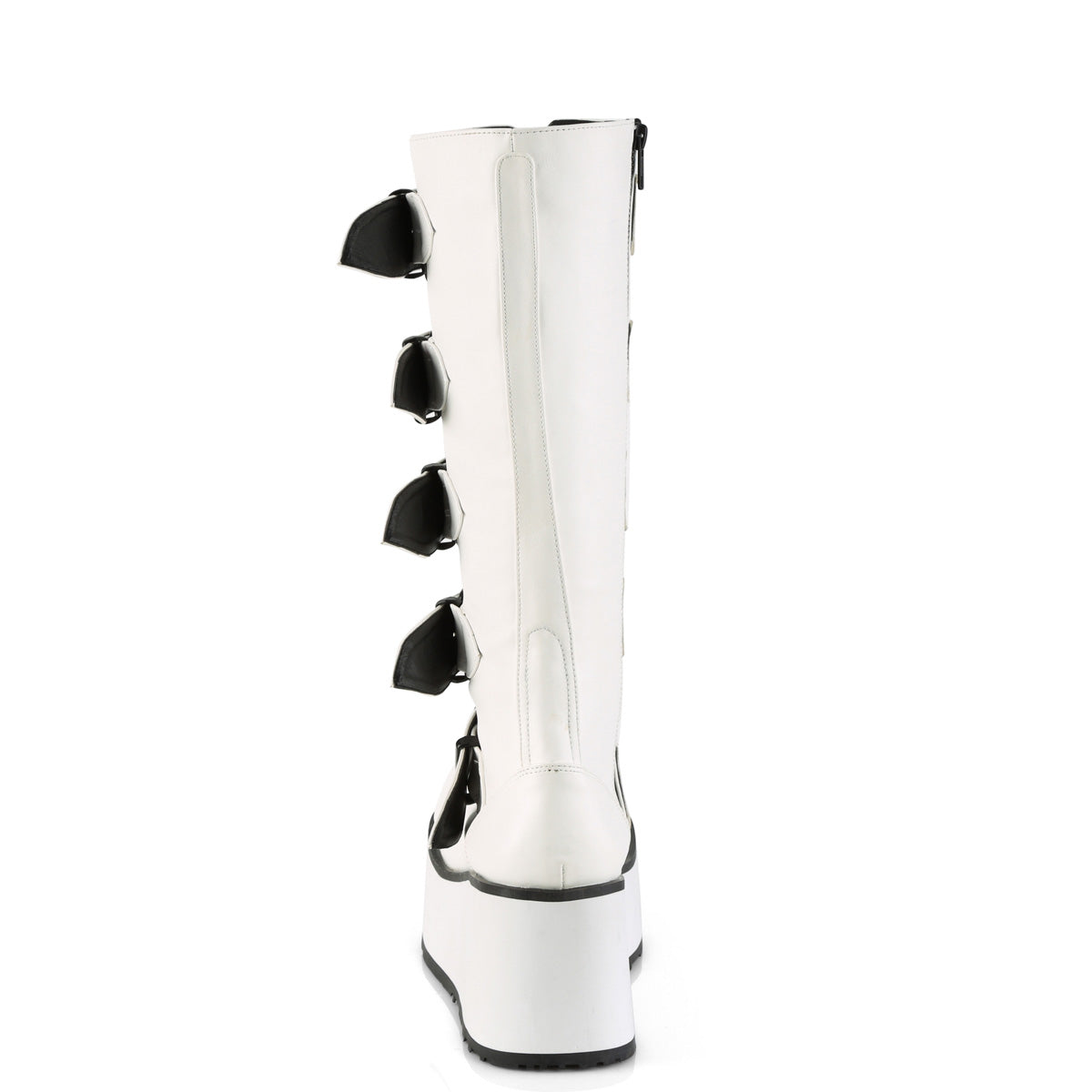 Demonia Cult Essential | "Trashville-518" Boots - White Vegan Leather