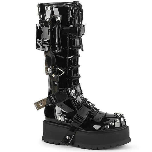 Demonia Cult Everyday | "Slacker-260" Boots - Black Patent