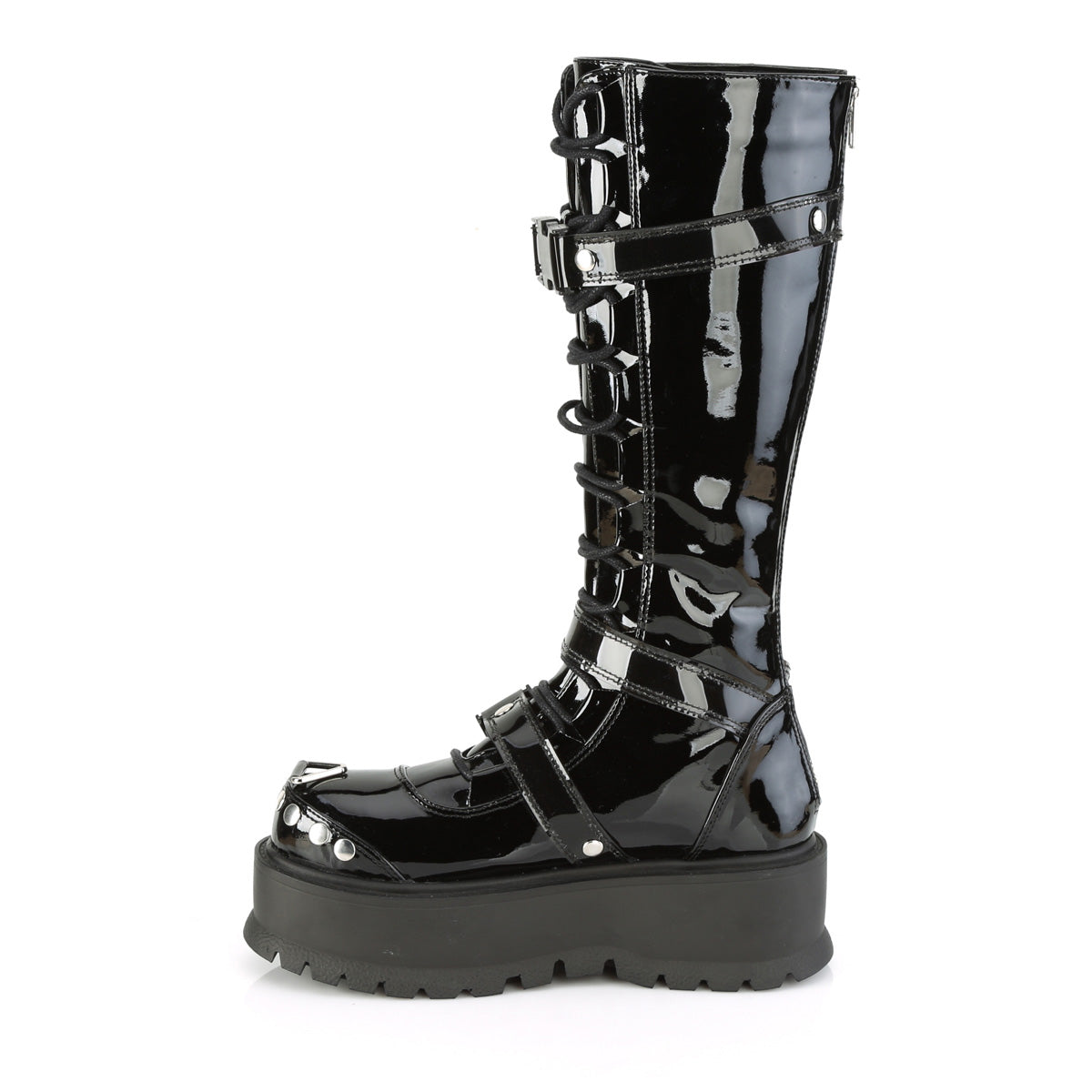 Demonia Cult Everyday | "Slacker-260" Boots - Black Patent