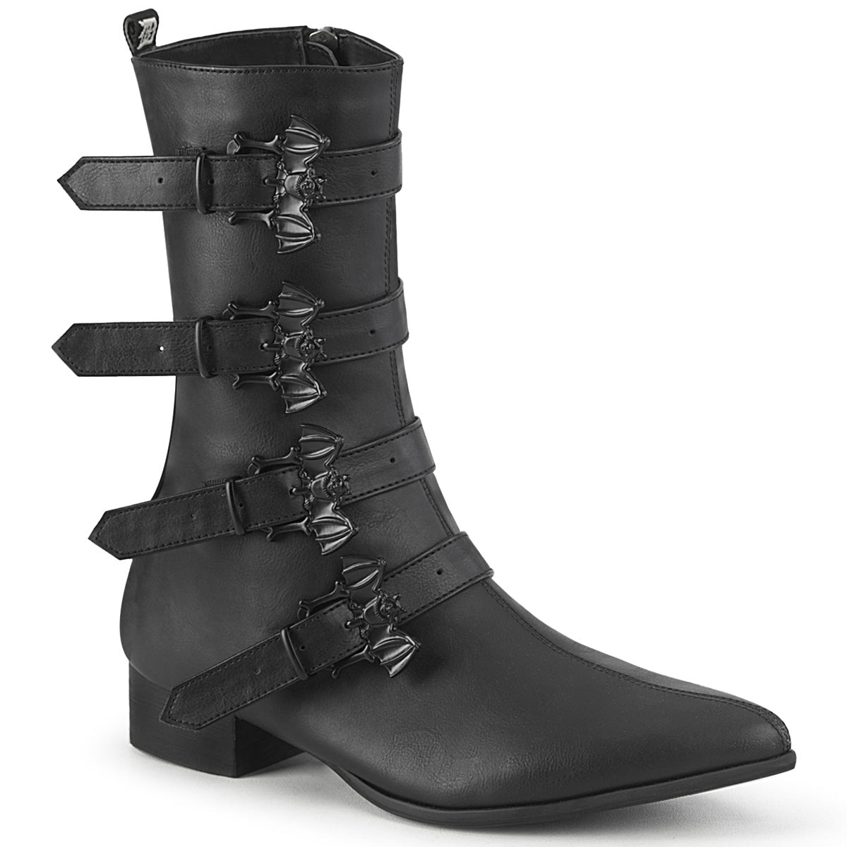 Demonia Cult Signature | "Warlock-110-B" Boots - Black Vegan Leather