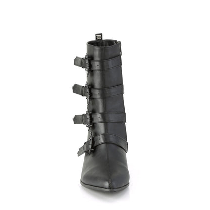 Demonia Cult Signature | "Warlock-110-B" Boots - Black Vegan Leather