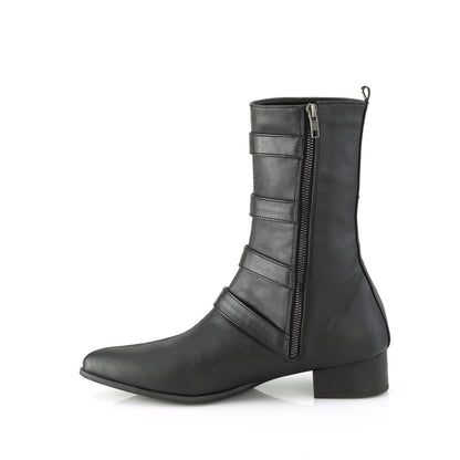 Demonia Cult Signature | "Warlock-110-B" Boots - Black Vegan Leather