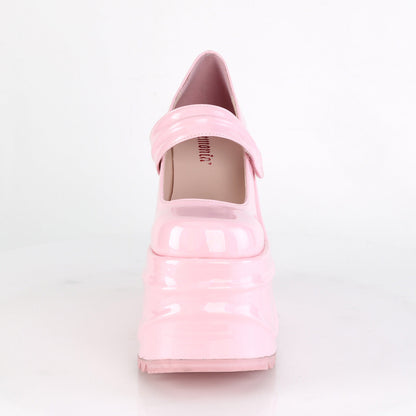 Demonia Cult Everyday | "Wave-32" Platforms - Baby Pink Hologram