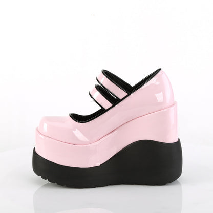 Demonia Cult Value | "Void-37" Platforms - Baby Pink Patent