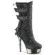 Black Vegan Leather/Pewter Chrome