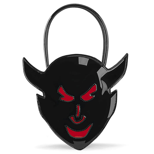 Demonia Cult Essential | Patent Devil Head Handbag