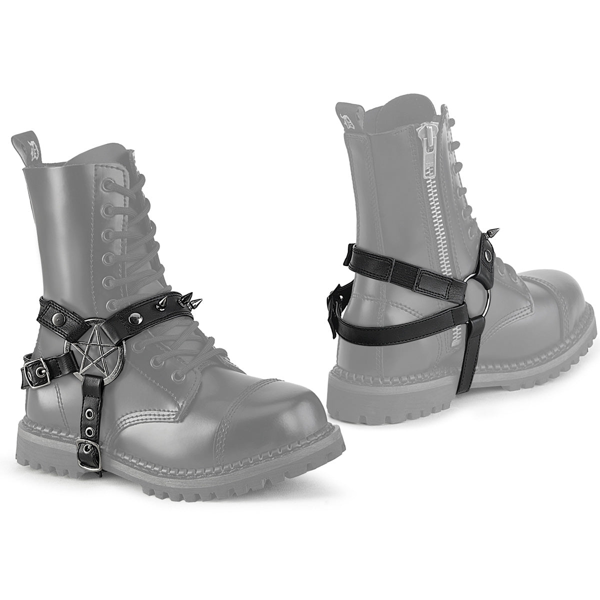 Demonia Cult Exclusive | Pentagram Boot Harness (Pair)