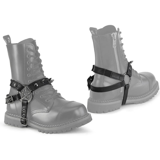 Demonia Cult Exclusive | Pentagram Boot Harness (Pair)