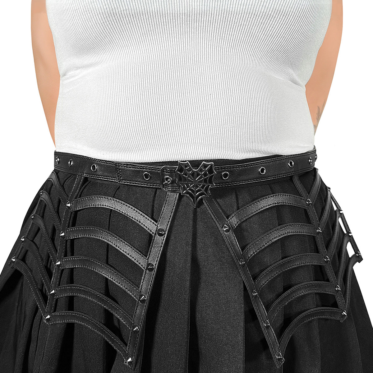 Demonia Cult Signature | Spiderweb Cutout Belt