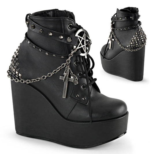 Demonia Cult Exclusive | "Poison-101" Boots - Black Vegan Leather