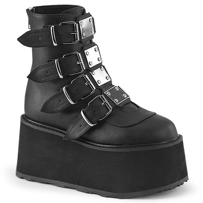 Demonia Cult Signature | "Damned-105" Boots - Black Vegan Leather