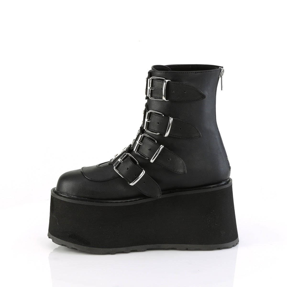 Demonia Cult Signature | "Damned-105" Boots - Black Vegan Leather