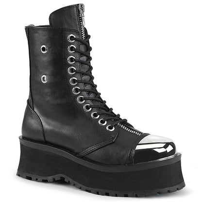 Demonia Cult Everyday | "Gravedigger-10" Boots - Black Vegan Leather