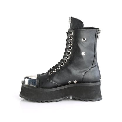 Demonia Cult Everyday | "Gravedigger-10" Boots - Black Vegan Leather