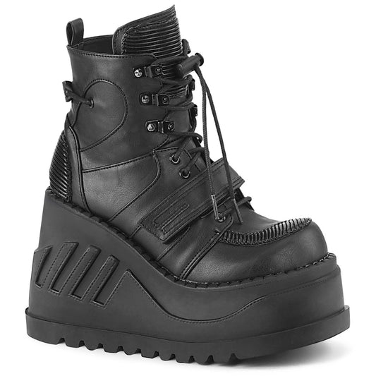 Demonia Cult Value | "Stomp-13" Boots - Black Vegan Leather