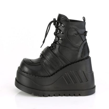 Demonia Cult Value | "Stomp-13" Boots - Black Vegan Leather