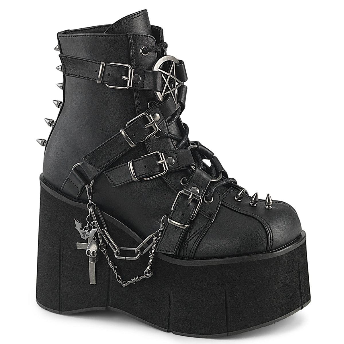 Demonia Cult Great Value | "Kera-68" Boots - Black Vegan Leather