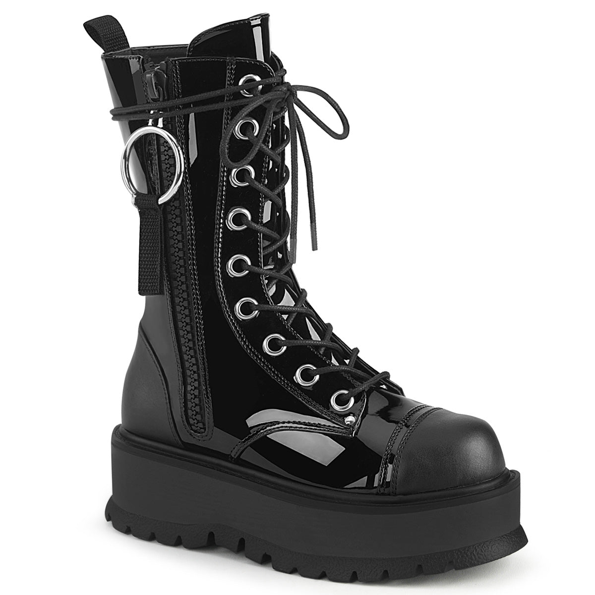 Demonia Cult Latest | "Slacker-220" Boots - Black Vegan Leather