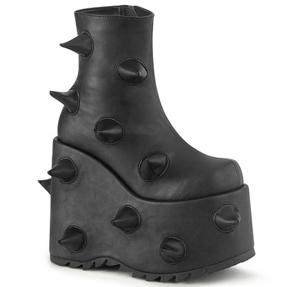 Demonia Cult Exclusive | "Slay-77" Boots - Black Vegan Leather